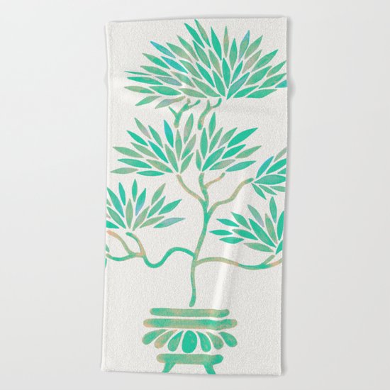 Bonsai Tree – Mint Palette Beach Towel