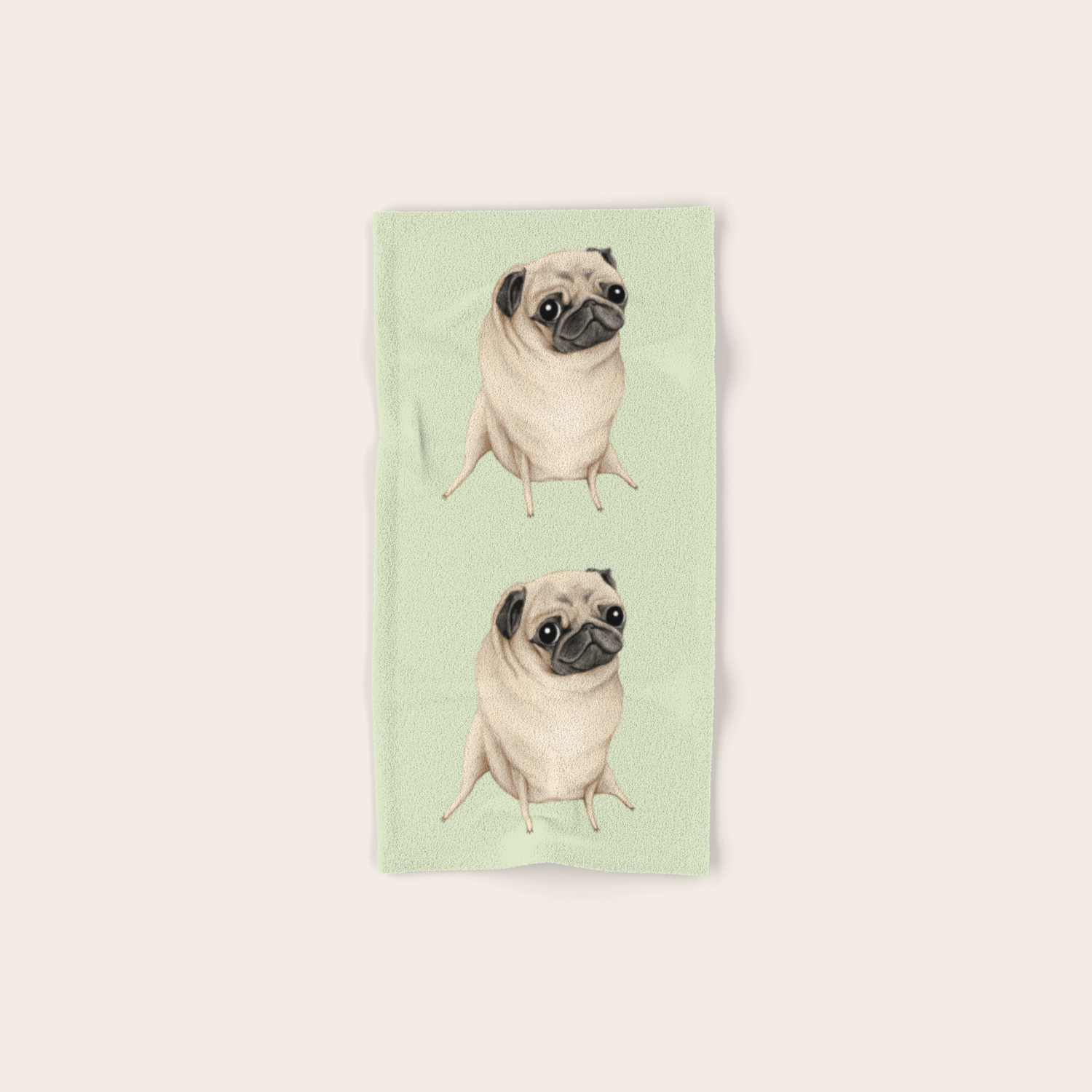pug hand towels