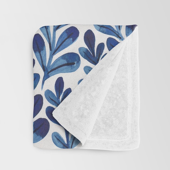 Indigo blues Throw Blanket by samanthadolan Society6