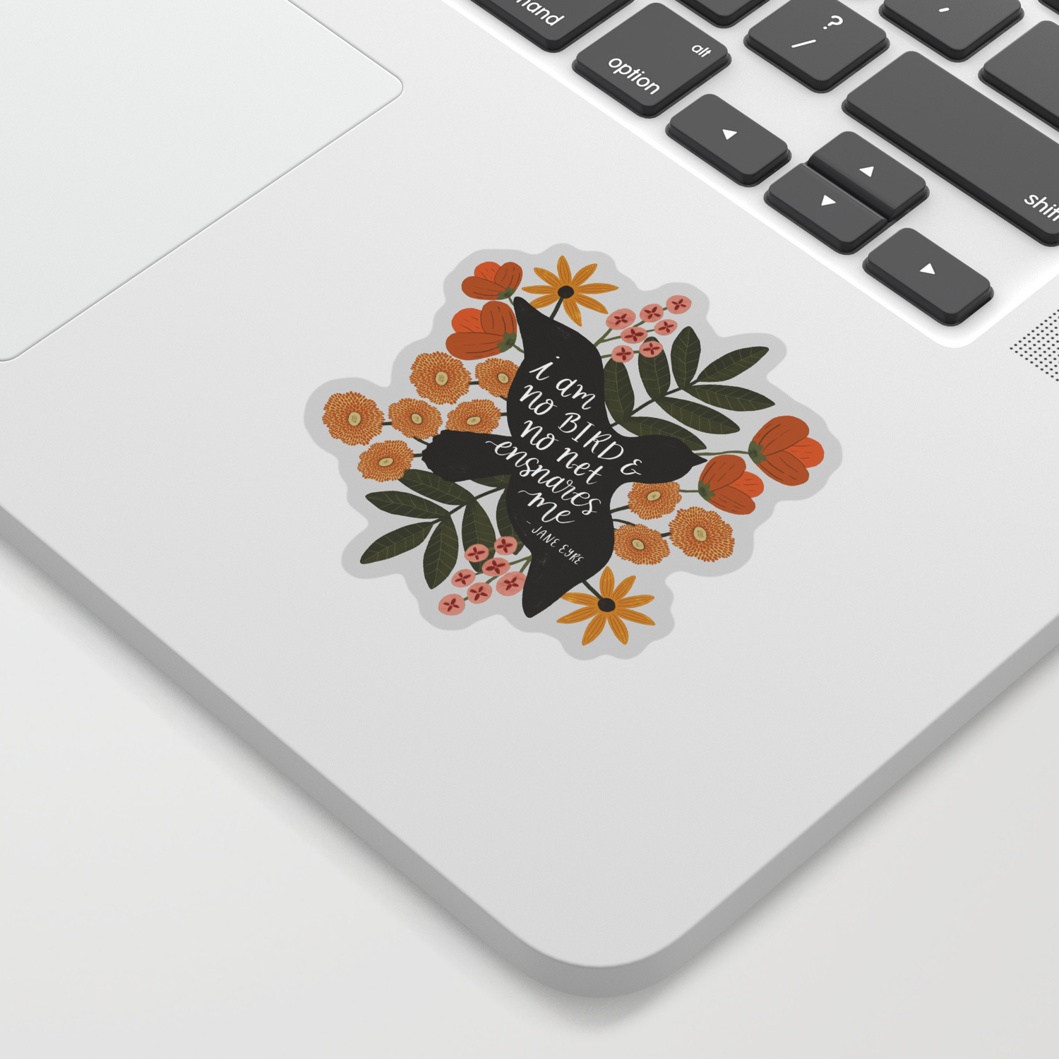 I Am No Bird Jane Eyre Quote Sticker By Ohjessmarie Society6