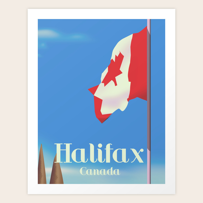Halifax Canada Travel Poster Art Print By Nicholasgreen Society6