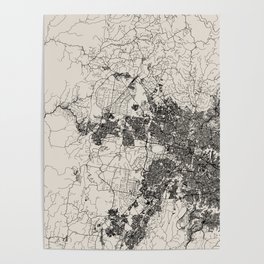 Sydney Australia - Black and White City Map Poster