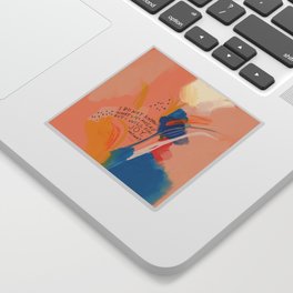 Find Joy. The Abstract Colorful Florals Sticker