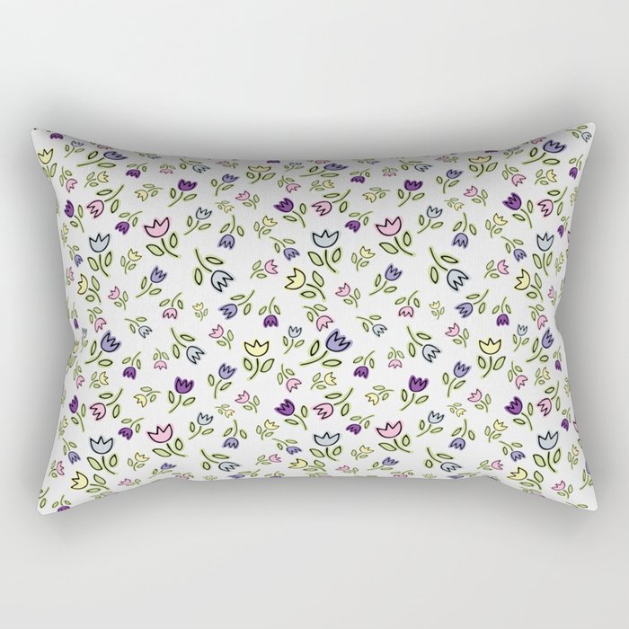 Silly Flowers Rectangular Pillow