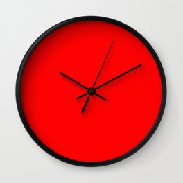 The Future Is Bright Red  - Solid Color Wall Clock