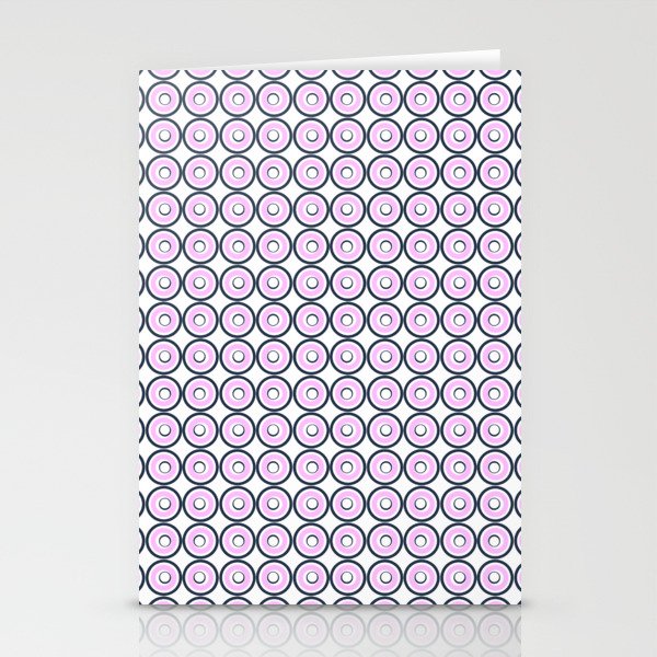 Modern Abstract Skateboard Wheels Pink Stationery Cards