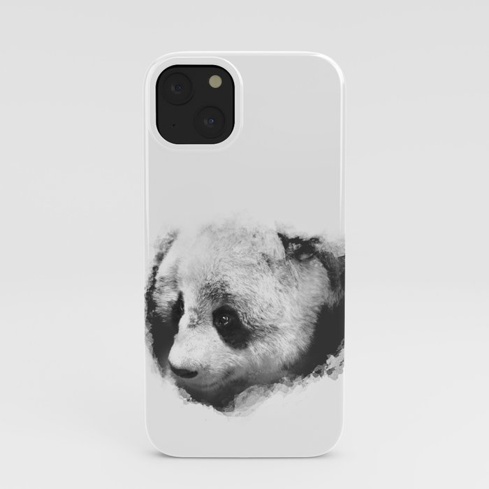 Panda peeking through the Snow iPhone Case