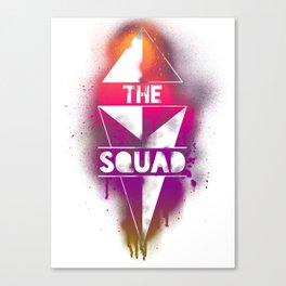 The Squad Logo: Overspray Neon Canvas Print