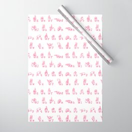 ASL Alphabet // Pink Wrapping Paper