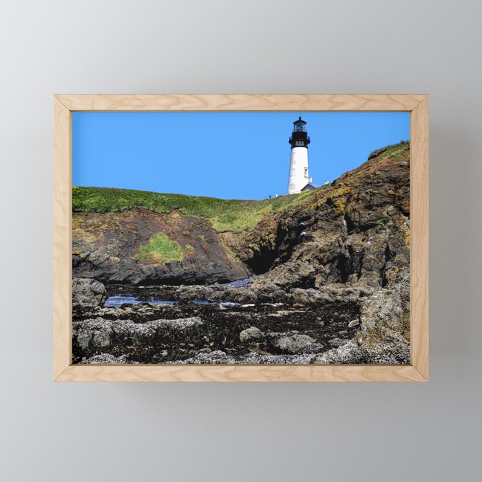 Yaquina Head Lighthouse Framed Mini Art Print