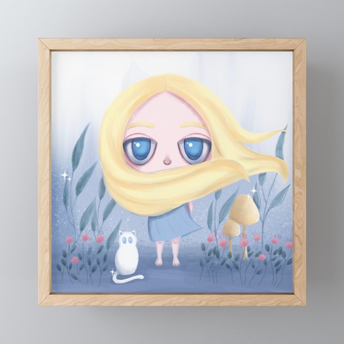 "Breeze" Creepy Girl Framed Mini Art Print