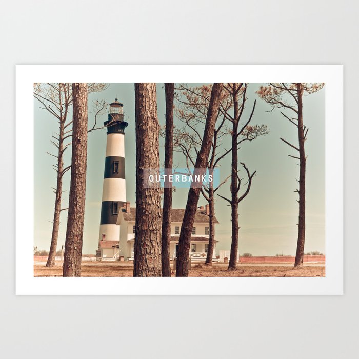Outer Banks Bo Island Lighthouse Art Print By Amricaroadside Outer Banks Bo Island Lighthouse Art Print By Amricaroadside Society6
