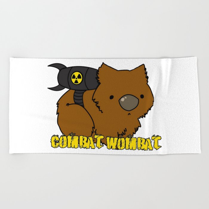 Combat Wombat Beach Towel