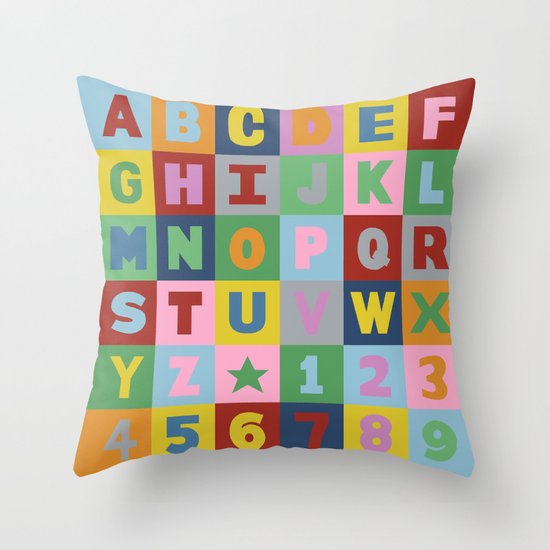 Alphabet Throw Pillow