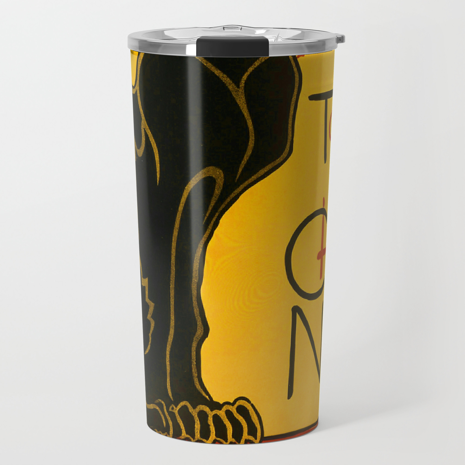 Le Chat Noir The Black Cat Art Nouveau Travel Mug By Artgallery Society6