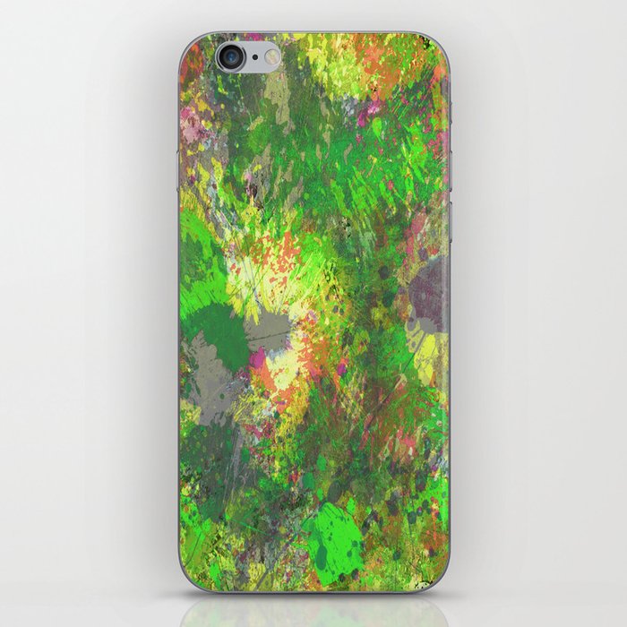 Jungle Of Colour - Multi Coloured Abstract Painting iPhone Skin