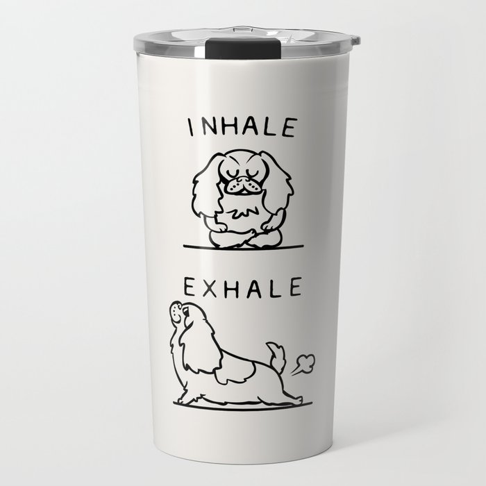 Inhale Exhale Cavalier King Charles Spaniel Travel Mug