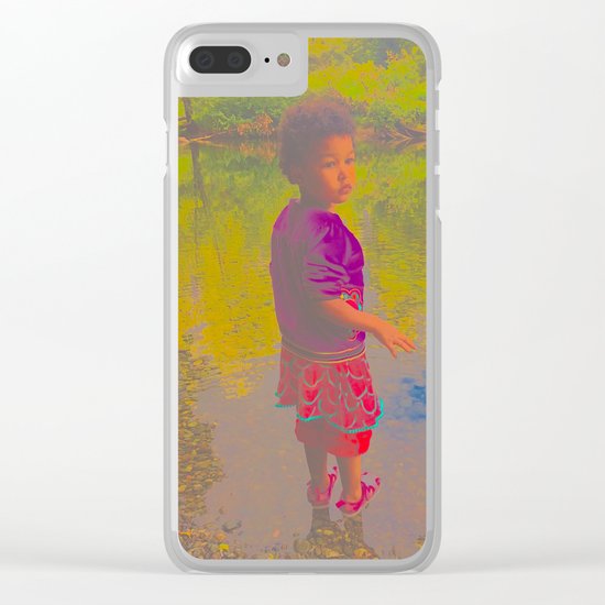 She Listens At Golden River And Feels An Overseeing Power Clear iPhone Case