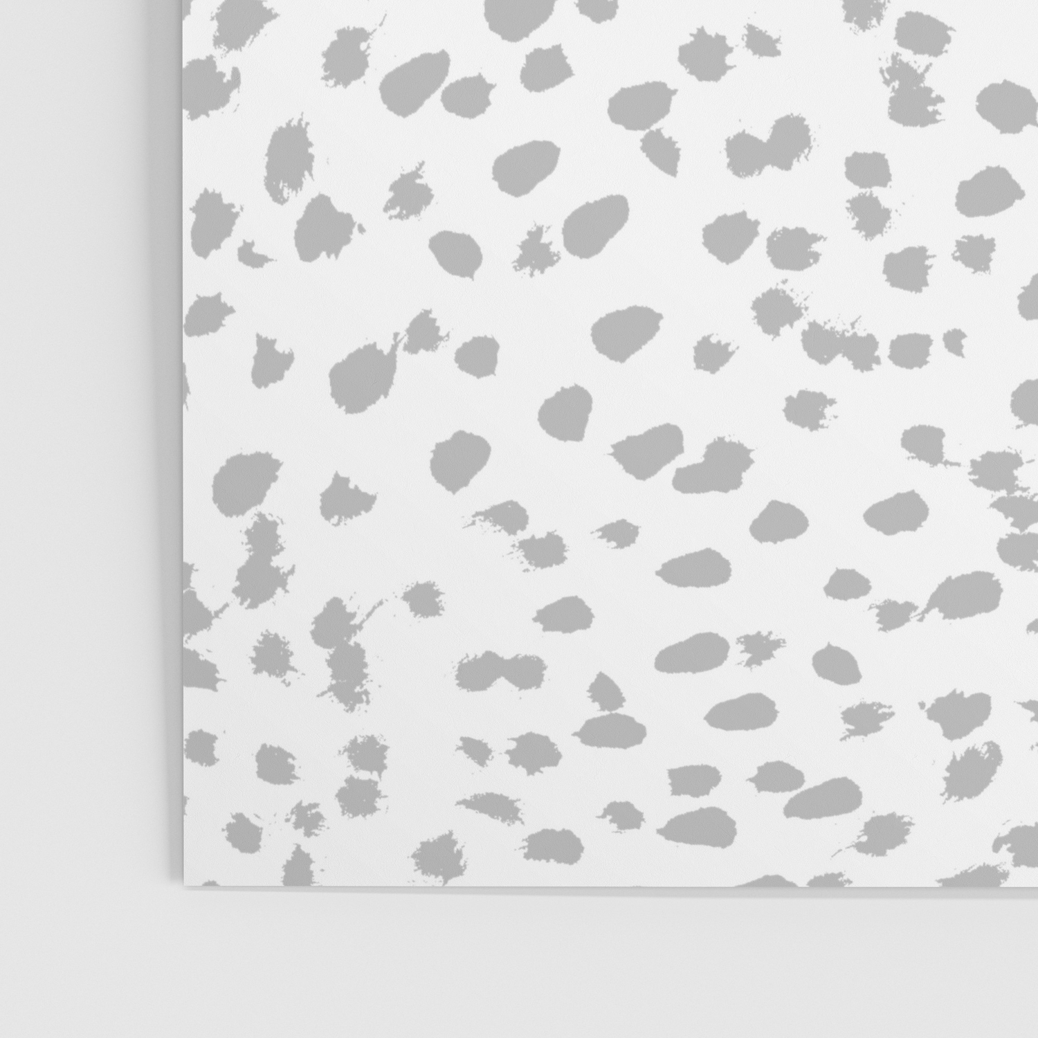 Society6 Grey Spots Minimalist Decor Modern Gifts Grey and White Polka Dot Brushstroke Painting by