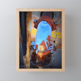 splashy blue Framed Mini Art Print