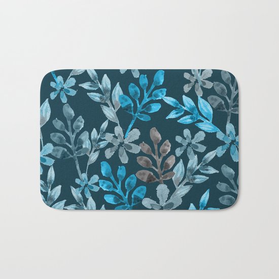 Leaf pattern III Bath Mat