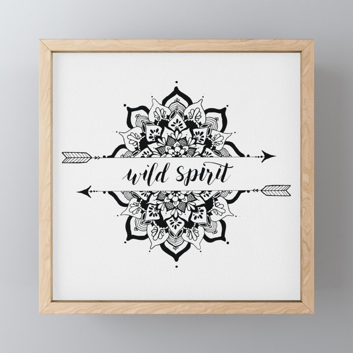 Wild Spirit Mandala Framed Mini Art Print