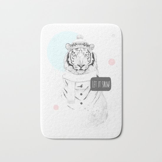 Snow tiger Bath Mat