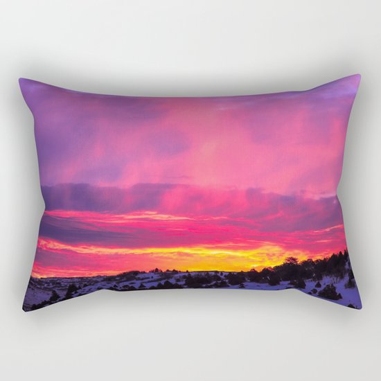 Sunset over the Artic Rectangular Pillow