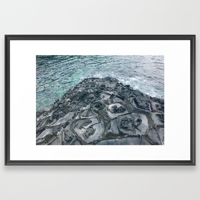 On the edge of Jeju Framed Art Print