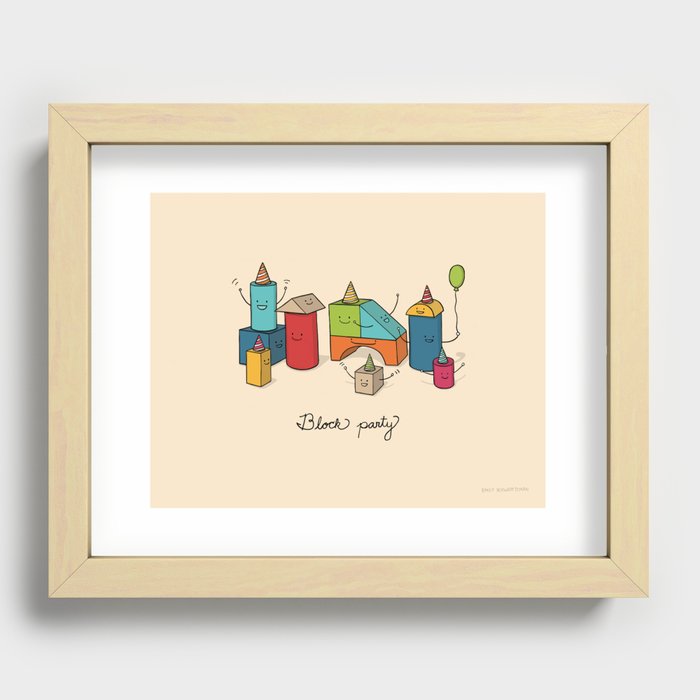 Block party Recessed Framed Print