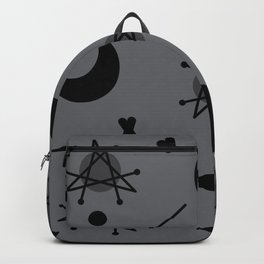 Moons & Stars Atomic Era Abstract Slate Gray Backpack