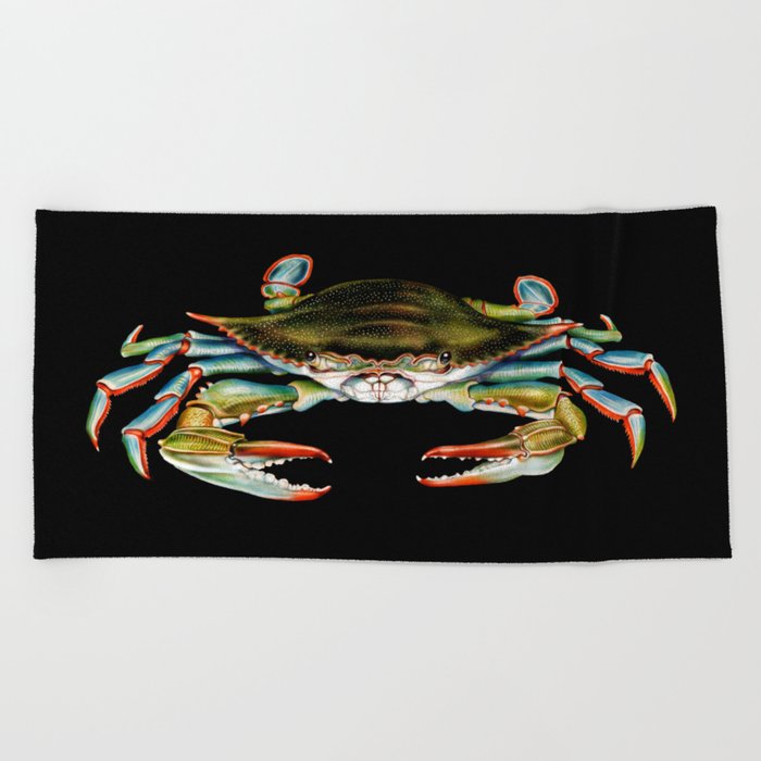 Blue Crab Beach Towel
