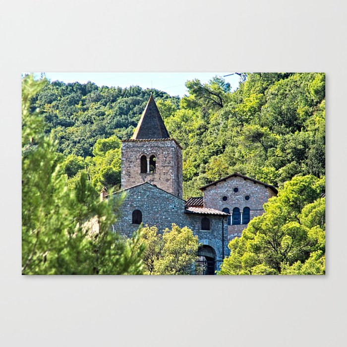 Medieval Gothic Abbey of San Cassiano, Narni, Italy Canvas Print
