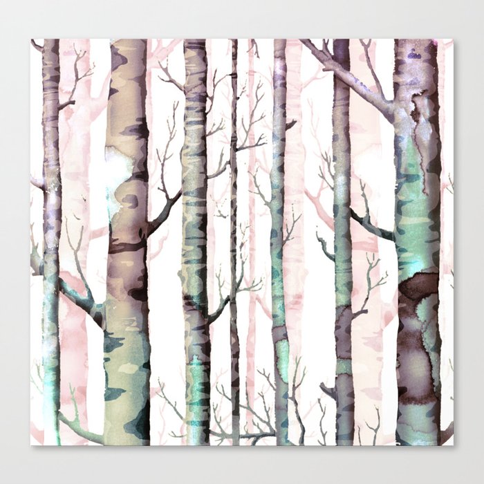 Birch Tree Forest Canvas Print By Franciscomffonseca Society6