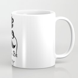 A Wee Bit Fancy Coffee Mug | Abstract, Funny, Black and White, Illustration 
