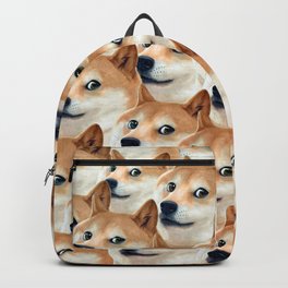 Wall of Wow Backpack | Crypto, Bitcoin, Shibe, Dogecoin, Painting, Doge, Shibainu, Cute, Memes, Dog 