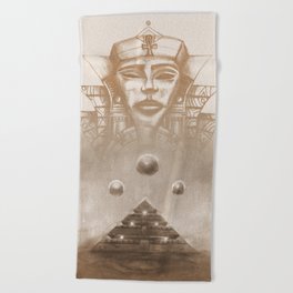 Ancient Egyptian Ra Stargate Nubia Beach Towel