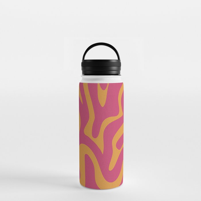 14 Abstract Liquid Swirly Shapes 220725 Valourine Digital Design Water Bottle