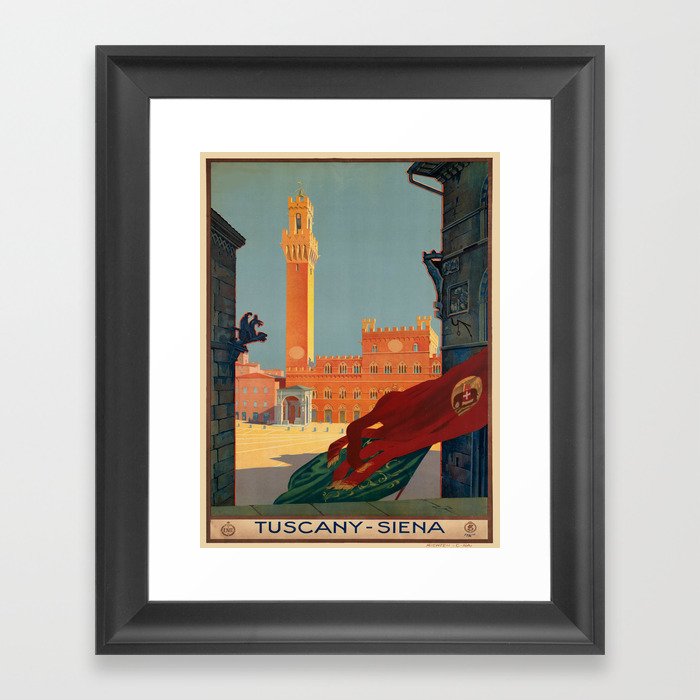 Vintage poster - Tuscany-Siena Framed Art Print