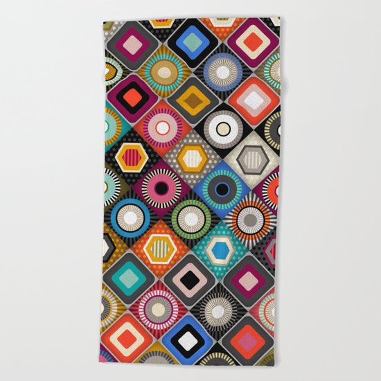 festival diamond Beach Towel