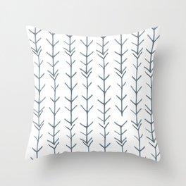 Twigs and branches freeform gray Throw Pillow