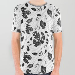 Autumn Floral Gray 1 All Over Graphic Tee