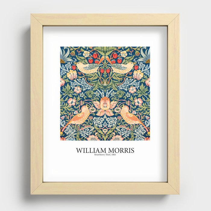 Strawberry Thief by William Morris Recessed Framed Print