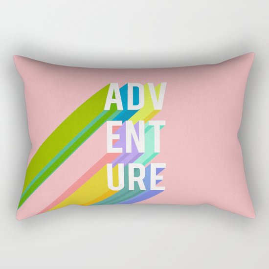 Adventure in Pink Rectangular Pillow