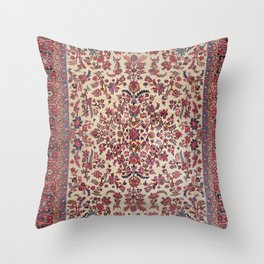Persian Old Century Authentic Colorful Red Pink Light Blue Purple Vintage Patterns Throw Pillow