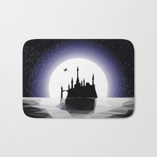 Moonlight Stanza - Night Sea, Castle & the Moon Bath Mat
