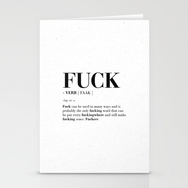 FUCK Stationery Cards