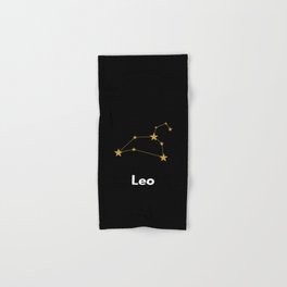 Leo, Leo Zodiac, Black Hand & Bath Towel