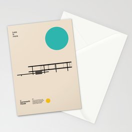 Farnsworth House, Ludwig Mies van der Rohe, Minimal Architecture Bauhaus Design Stationery Cards