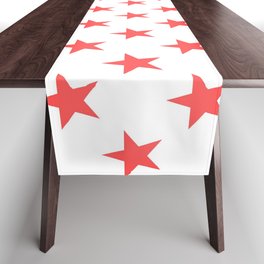 Stars (Salmon & White Pattern) Table Runner